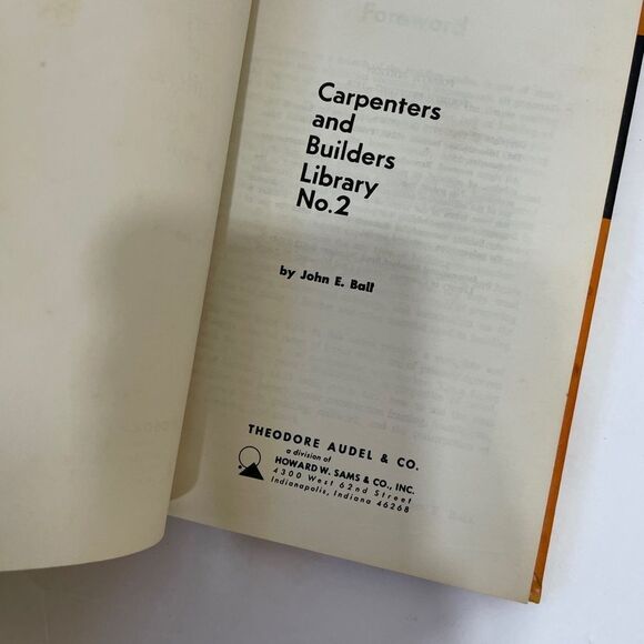 VINTAGE AUDEL’S CARPENTERS AND BUILDERS LIBRARY
VOLUMES 2, 3 and 4 - Picture 7 of 9